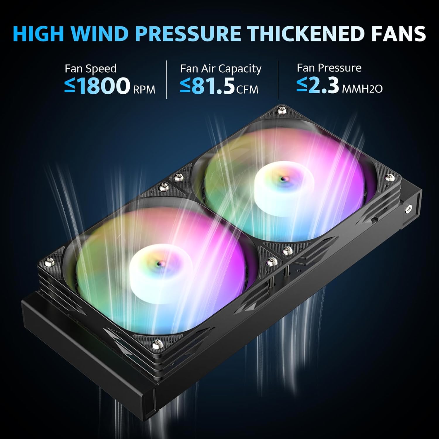 High wind pressure thickened fans with specifications
