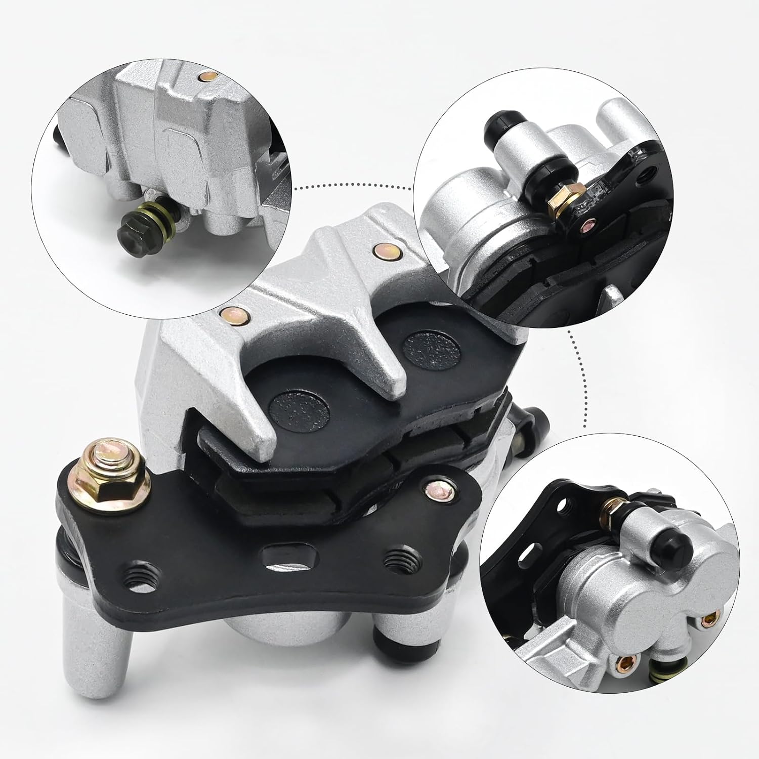 Motorcycle Caliper, Front Brake Caliper Replacement for Kawasaki Ninja 250 250R EX250F 2008-2012 43080-0062-GN 43080-0093-GN