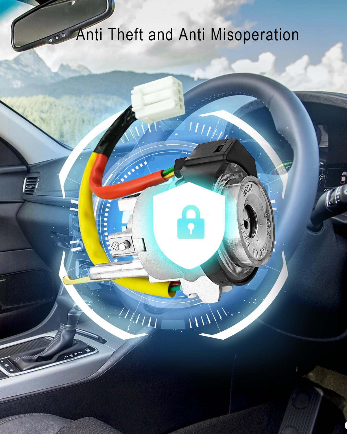 Ignition Lock Cylinder Switch with 2 Keys Fit for Kia Optima 2010, Replace 81900-2GF00 819002GF00