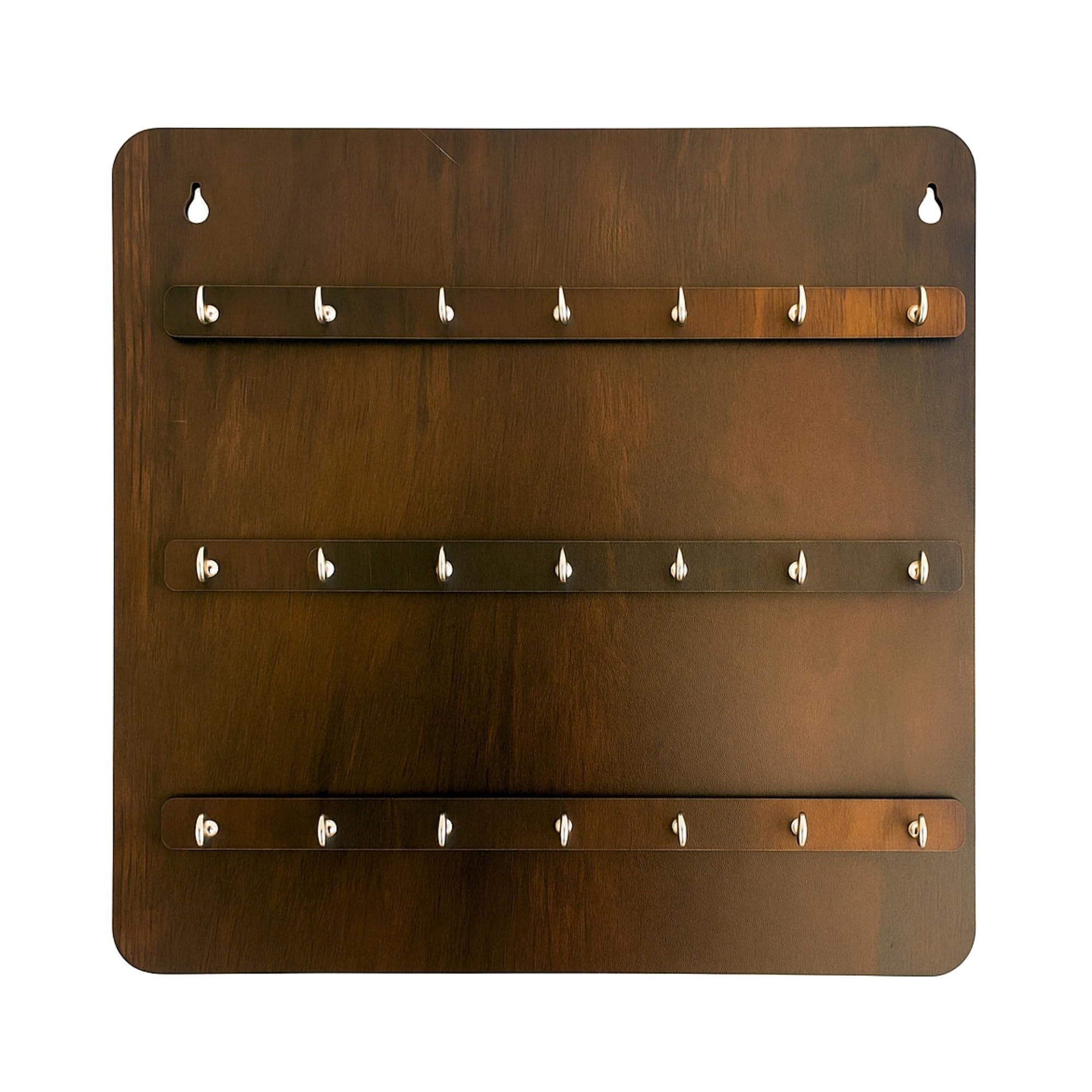 FLORIXA IMPEX Wooden Key Holder Wall Mounted Hook Hanger | Brown | Premium Wall Hanging Key Organizer | Key Chain Holder for Home, Office, Kitchen, Hostel, Hotel (21 Hook Key Hanger)