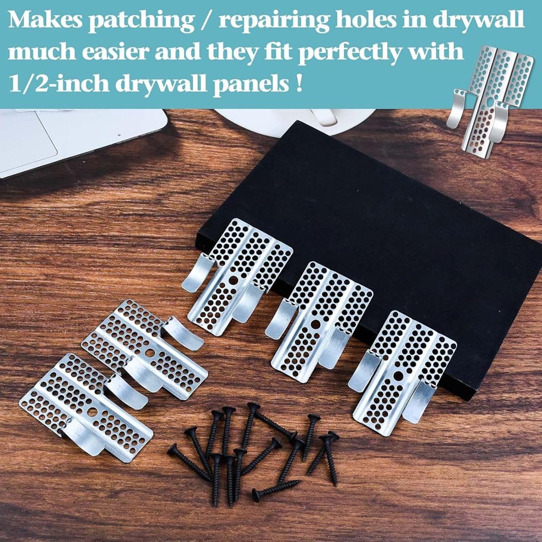 Trockenbau-Reparaturclips Wandpatch-Kit 10 Stück mit Schrauben für 1/2 Sheetrock