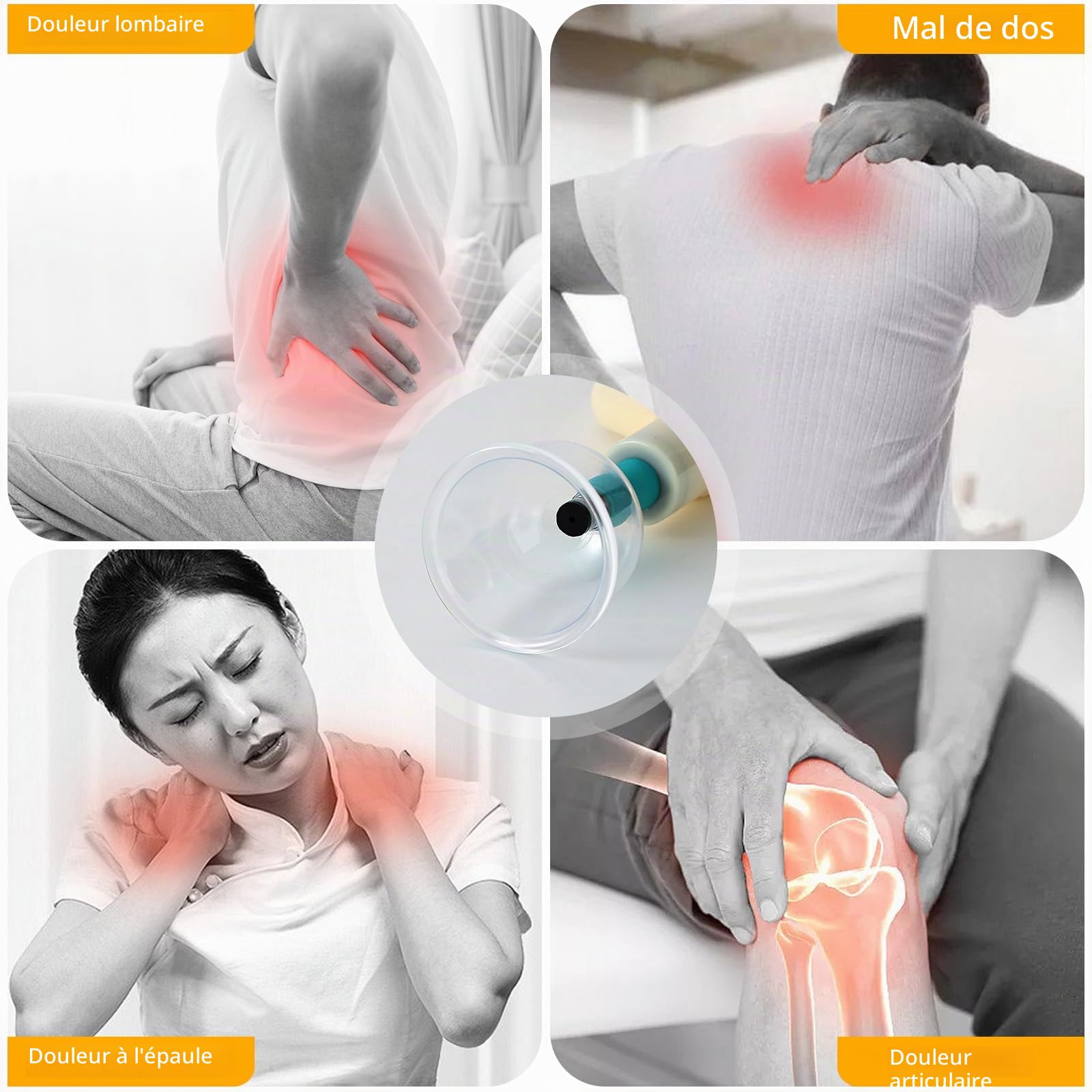 24 Pièces Cupping Ventouse Massage pour Relaxation Musculaire | ventouses therapeutiques Pour Les Bras, Les Épaules, Le Cou