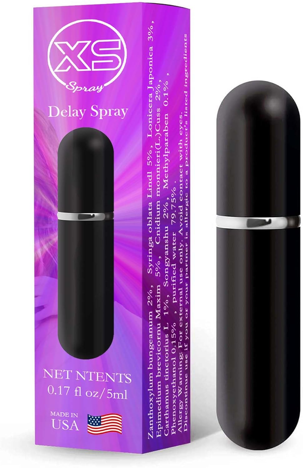 XS Spray - Enhancers - Desensitizing Delay Spray for Men clinically Proven to Help You Last Longer in Bed - Delay Without Losing Pleasure - Delay Sprayer, 5ml 1