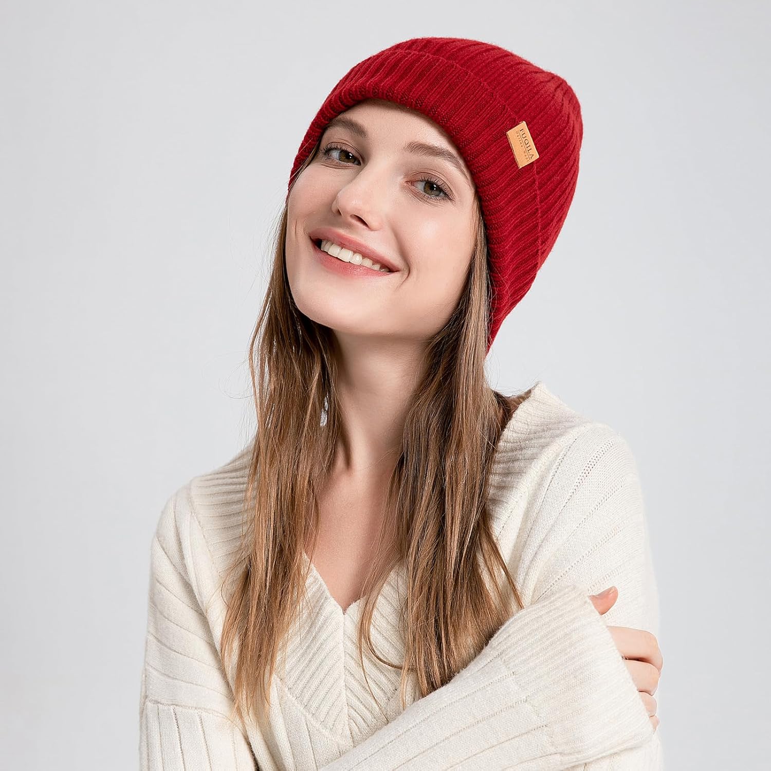 100% Merino Wool Cuff Beanie Hat, Unisex Warm Winter Caps Soft, Breathable & Cozy Stretchy Knitted Cuffed Cap - Image 5