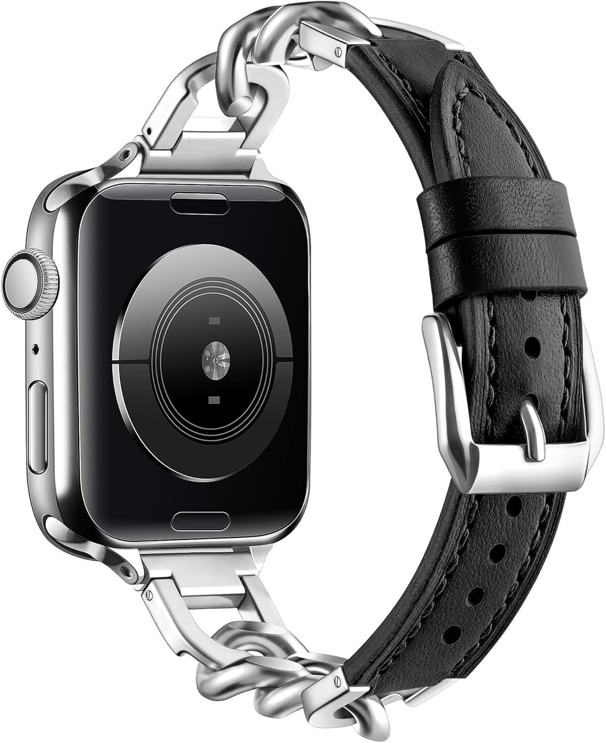 Metal Watch Bands for Women Compatible with Apple Watch Bands for Women Men 40mm 38mm 41mm 42mm 44mm 45mm 46mm, Adjustable Replacement Bracelet for iWatch Bands Series 11 SE 10 9 8 7 6 5 4 3