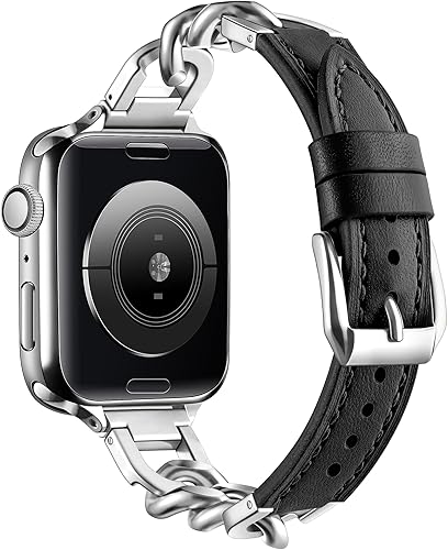 Miniatura 8 de Pulsera de metal compatible con Apple Watch Series 9 8 SE 7 6 5 4 3 2 1 Ultra 2 1, correas elegantes para iWatch para mujeres y hombres, diseño de