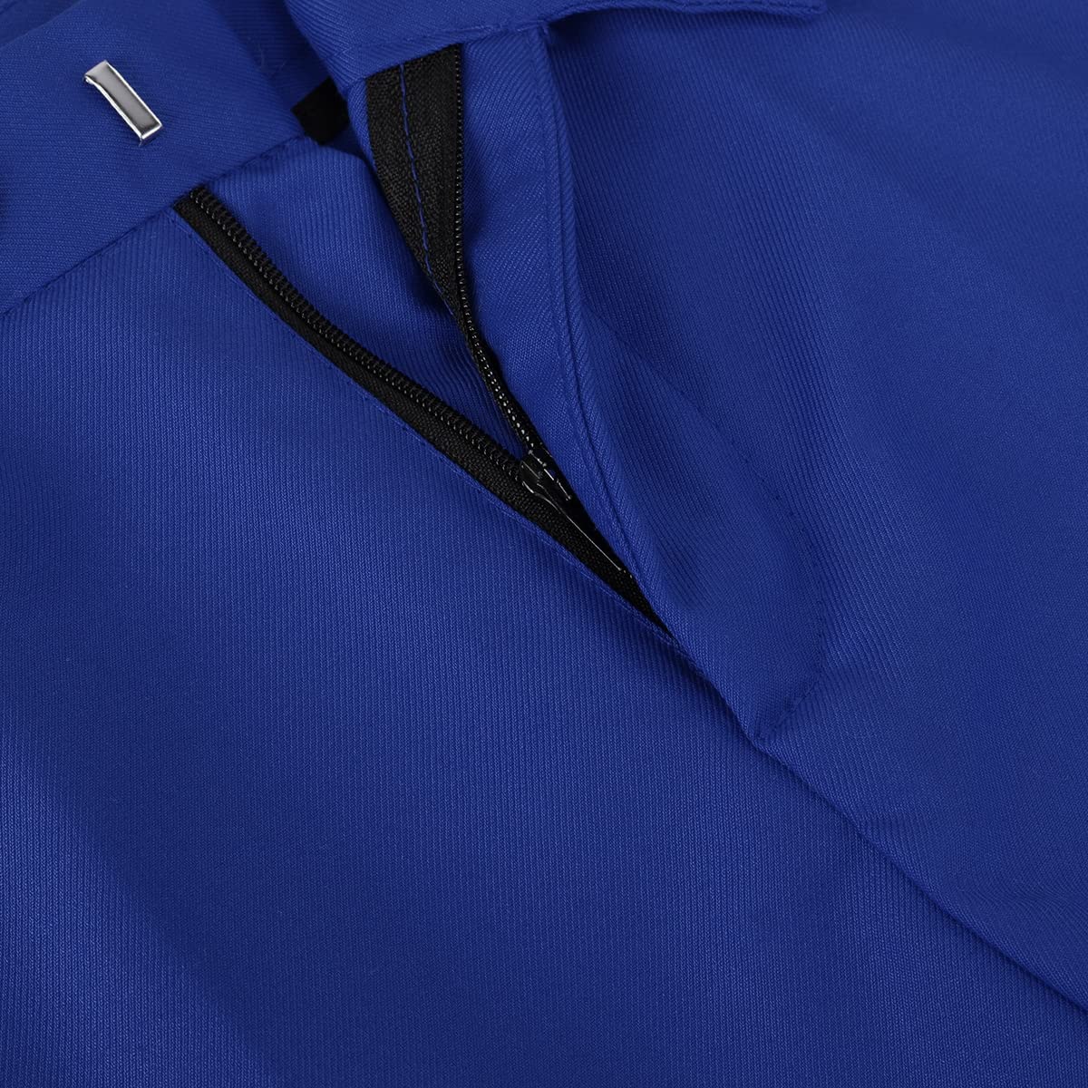 Sliktaa Completo da ragazzo in 3 pezzi con colletto con risvolto con un bottone, per matrimoni, feste di compleanno, balli studenteschi, vestito da spettacolo, blazer e pantaloni multicolore, Blu, 16