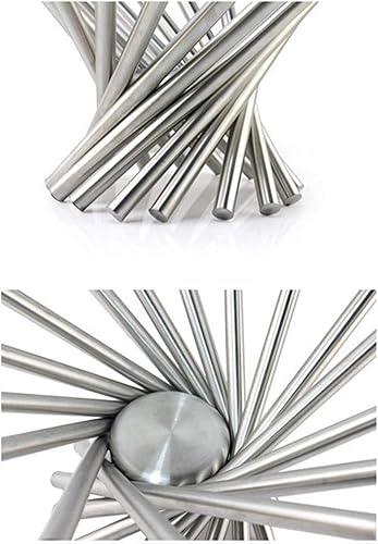 Miniatura 4 de LANDTOM® Tazón de frutas creativo de rotación de acero inoxidable/cesta de fruta/soporte de fruta/soporte de frutas con pelador de naranja gratis