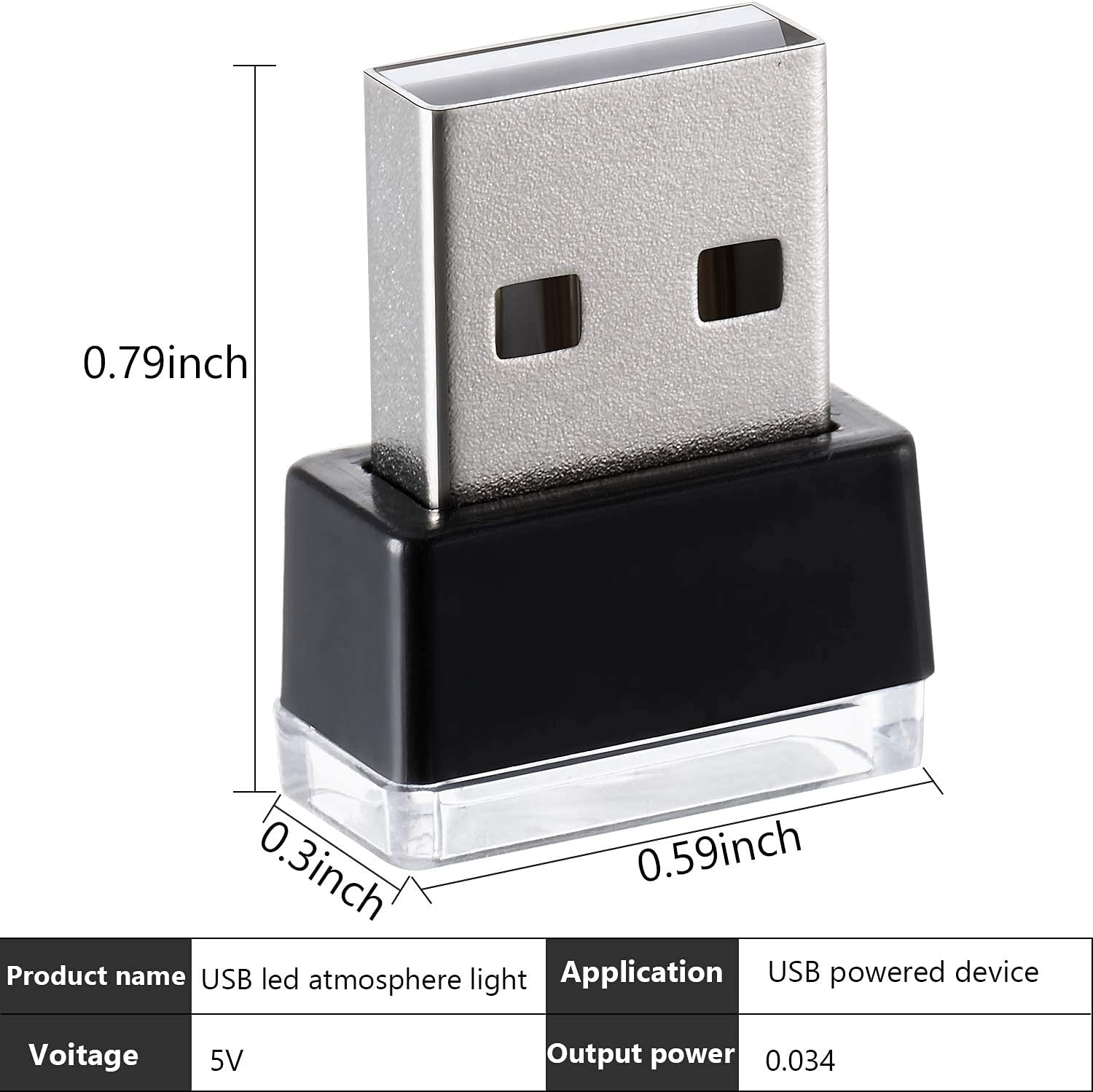 7 Pieces Mini USB LED Light Car Interior Lights USB LED Atmosphere Lamp Light Plug-in 5V Universal USB Light Interior Ambient Lighting Kit for Cars Laptops Night Led Lights Decoration (7 Colors)