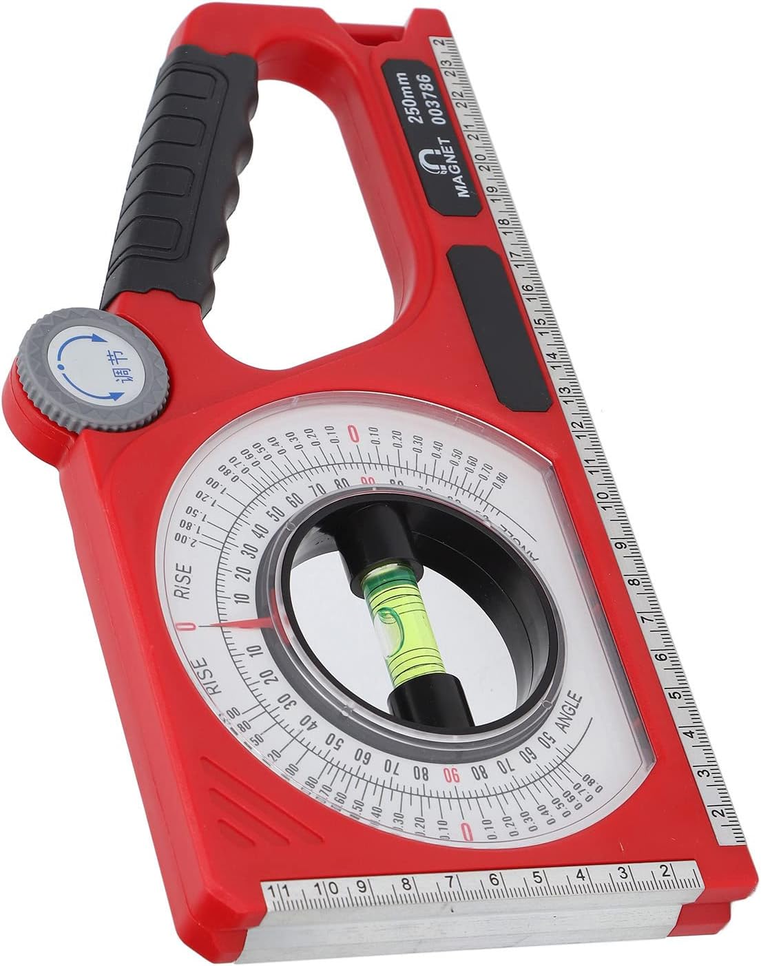 Kadimendium Inclinometer Angle Finder Angle Meter Magnetic Protractor Bubble Level Tool Angle Engineering Inclinometer Angle Locator with Hook and Loop