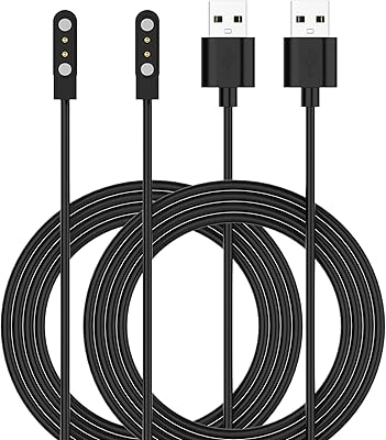 FitTurn Compatible with Kieslect Smart Watch K10,K11 Charger Replacement 60cm/100cm USB Data Charger Dock Charging Cable Stand for Kieslect Smart Watch K10,K11 Smartwatch (100cm-Black)