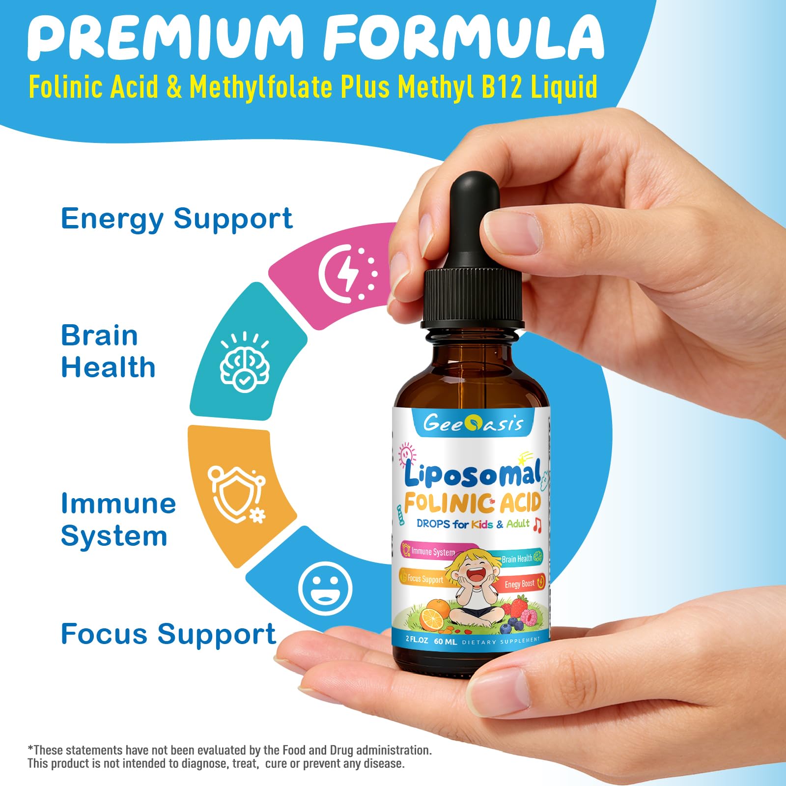 Liquid Folinic Acid & Methylfolate Drops for Kids, 2 Fl Oz — Amazon image 3