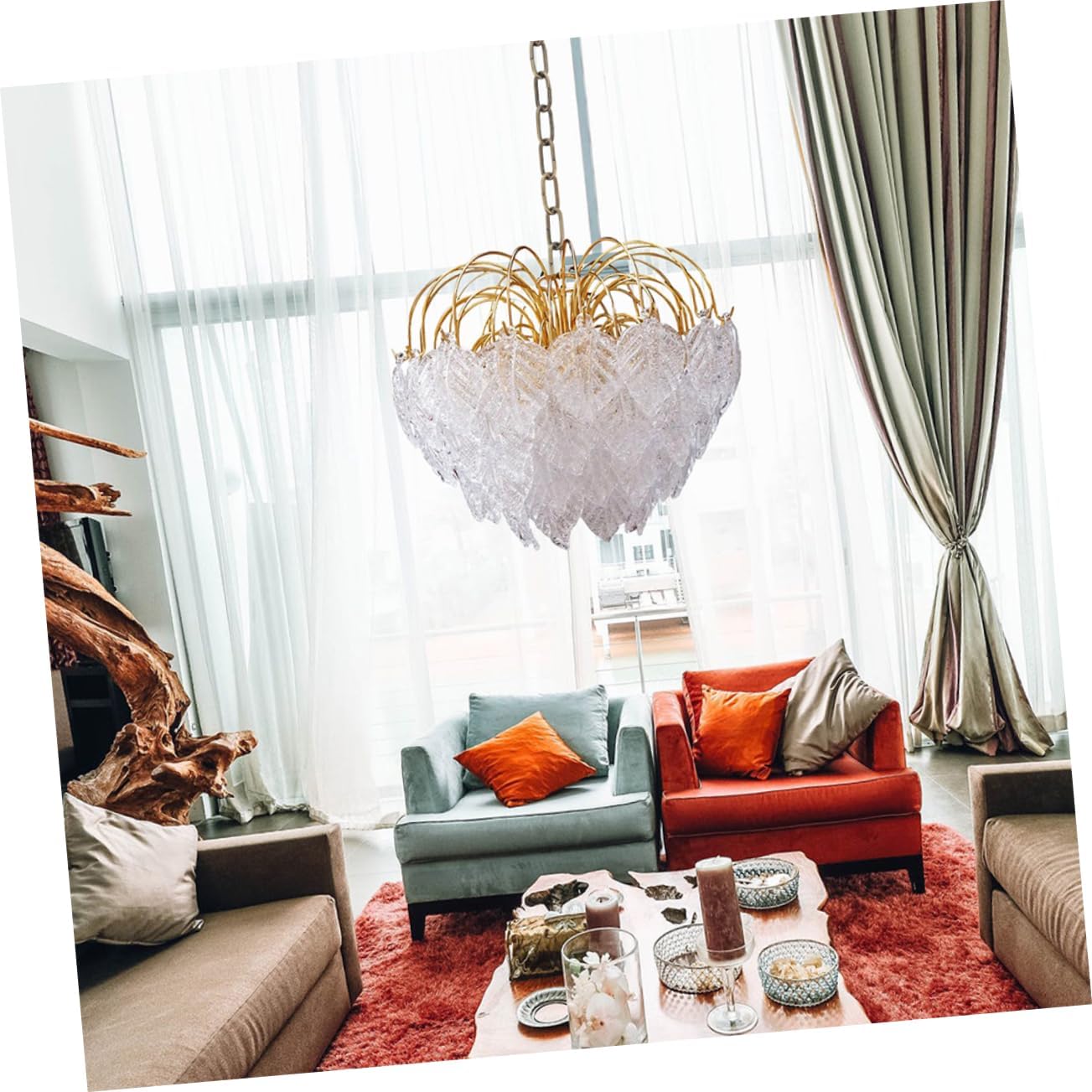 2pcs Decorative Light Pendant Chain Chic Lamp Chain Crafted from Iron Suitable for Chandelier Ceiling Light Pendant Lighting Fixture