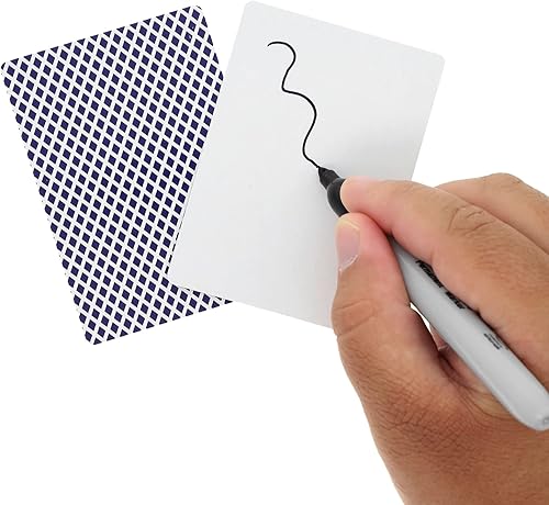 Miniatura 4 de Blue Panda Paquete de cartas en blanco  3 x 4 pulgadas, parte trasera de diamante a cuadros azules, 224 unidades (4 mazos)