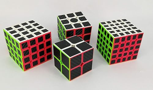 Miniatura 21 de CFMOUR Paquete de 2 cubos de velocidad de 3 x 3, cubo mágico rápido para niños, cubos de fibra de carbono suaves, juguetes de rompecabezas