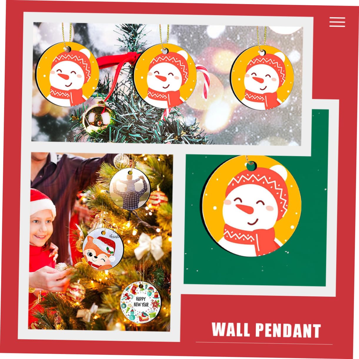 PRETYZOOM 80 STK Weihnachts-Sublimations-Charme Sublimations-DIY-Disc Weihnachtsbaum anhänger weihnachtsbasteln Weihnachts basteln Leere weihnachtsanhänger personalisierte Anhänger MDF