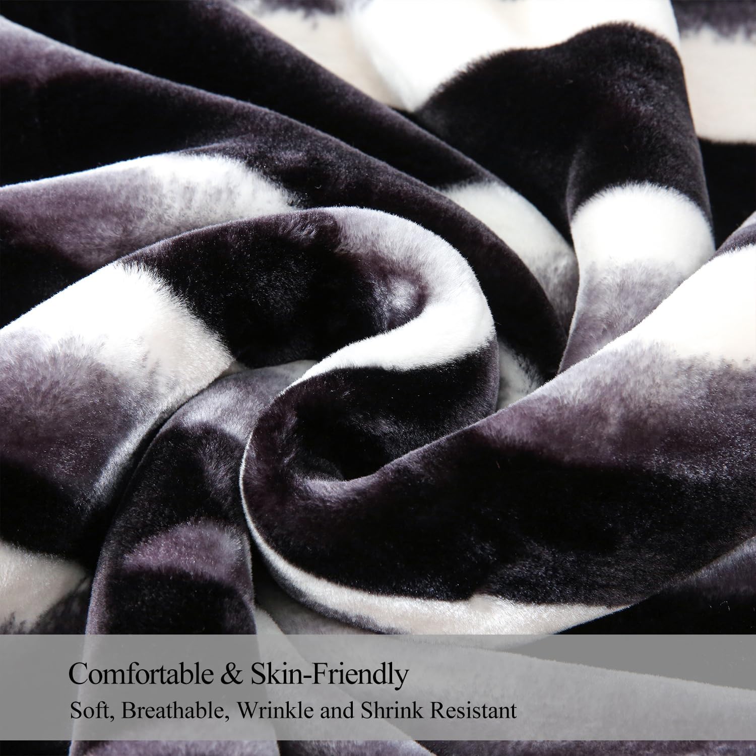 JML Korean Style Fleece Blanket King Size, 87" x94", 10.5 Pounds, Heavy Raschel Fleece Blanket, Perfect for Fall Winter, 2 Ply A&B Animal Printed, Silky Soft Plush, Thick, Warm, Tiger Stripe - Image 4