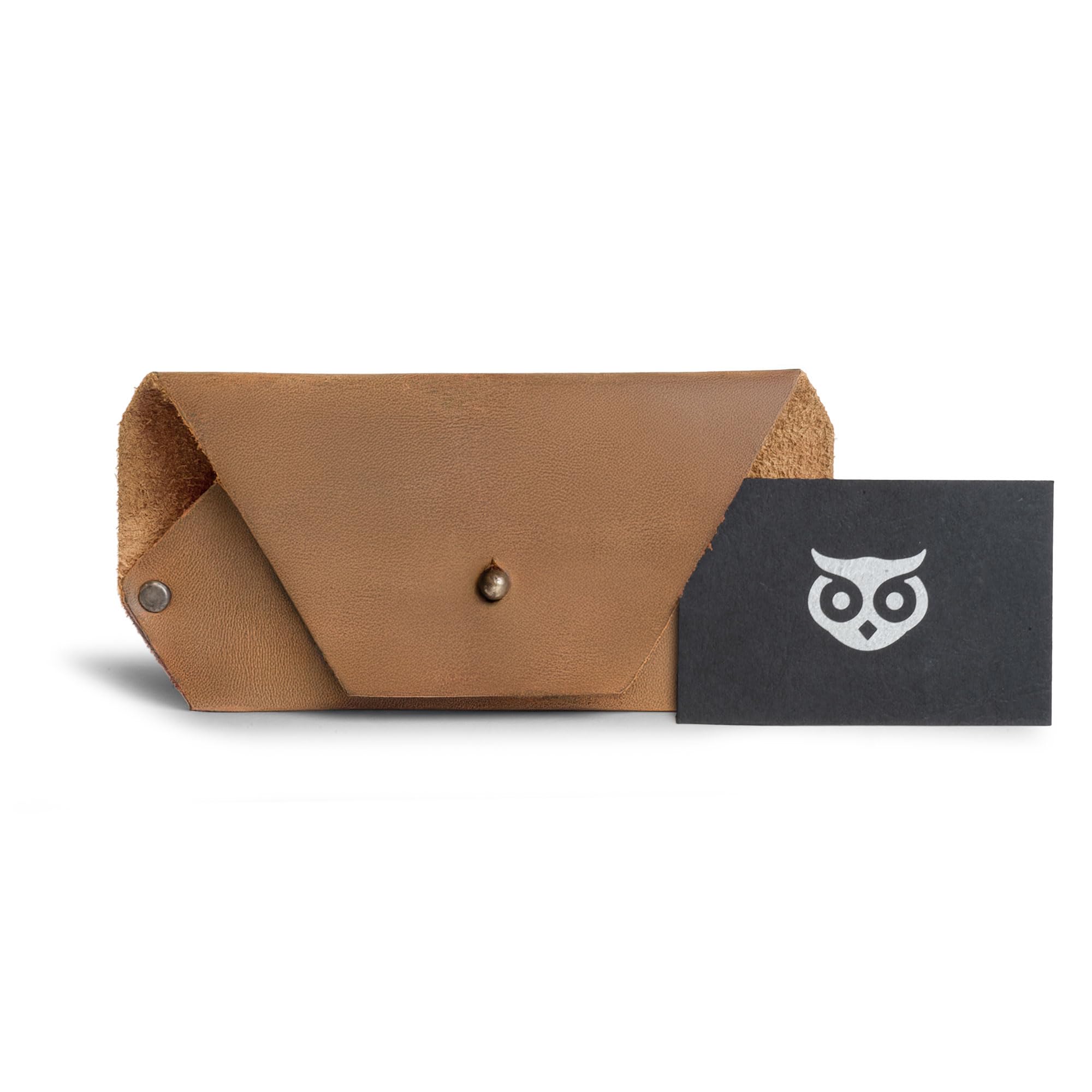 Hide & Drink, Étui de protection pour lunettes de soleil, idéal pour l'extérieur et les voyages, cuir pleine fleur, fait à la main