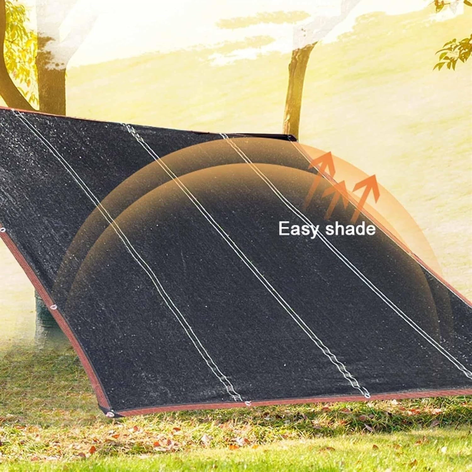 98% Sunblock Shade Net, Black UV Resistant Mesh Cloth for Greenhouses, Backyard, Porch, Chicken Coop, Pet Playpen, and Outdoor Privacy Screen - Customizable Size