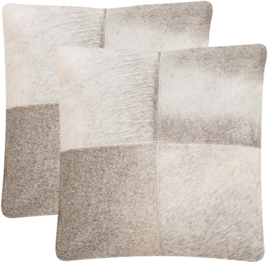 Pillow Collection 14 by 20-Inch, Levar Grey Throw Pillows (Set of 2)