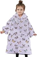 Vista 1 de Manta con Capucha Usable NOUKOW Manta Sherpa de Gran Tamaño Sudadera de Franela con Bolsillo Grande