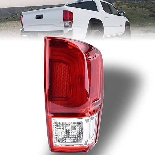 Miniatura 10 de Nakuuly Lámpara trasera de luz trasera compatible con Toyota Tacoma 2016-2022 Conjunto de señal de freno de la luz trasera del lado del conductor