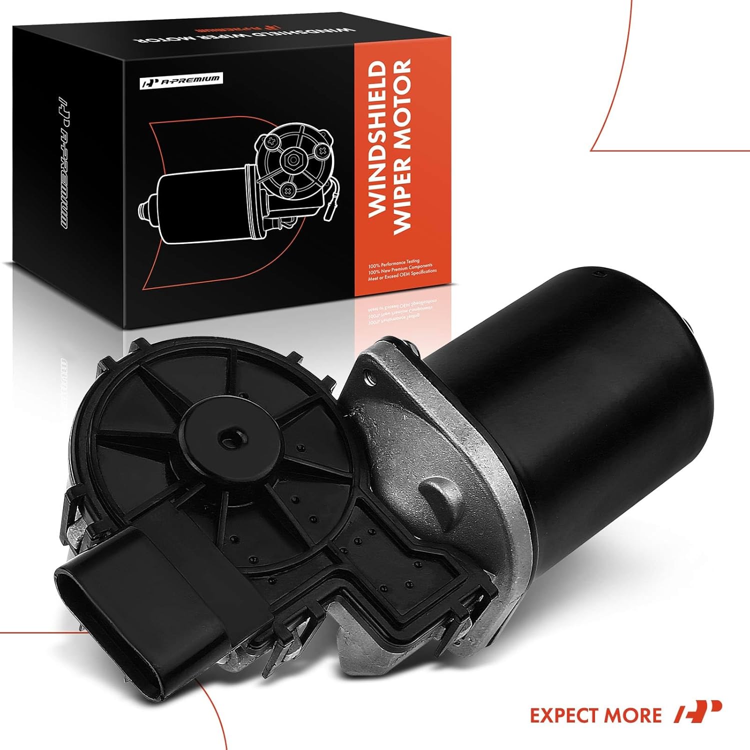 A-Premium [4Pins] Front Windshield Wiper Motor Without Washer Pump Compatible with Ram 1500/2500/3500/4500/5500 2011-2024, 1500 Classic 2019-2022 & Dodge Ram 1500 2009-2010, Pickup