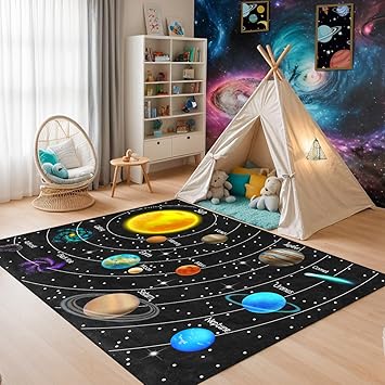 Amazon.com: Solar System Rug-Space Rug for Boys Room Space Carpet for ...