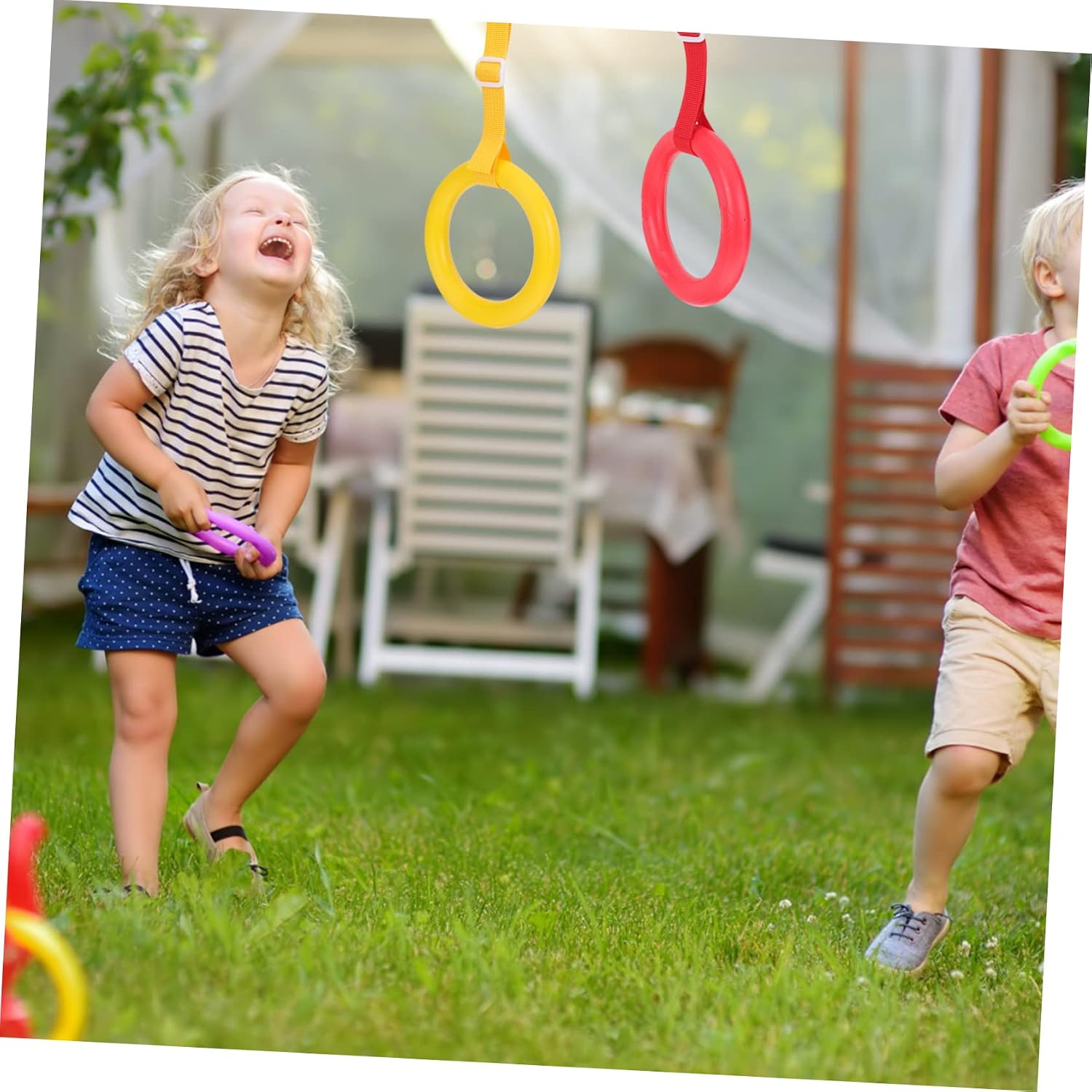 Playpen 4pcs Ring Parents Choice Diapers Size 6 Newborn Cot Rings Stand up Ring Nursery Ring Play Gym Rings Play Gym Handle Pull Ring Wristband Hanging Ring Nylon Play Pen