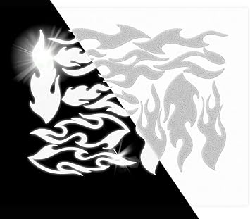 ReflecToes Reflective Iron On Patches & Stickers for Clothing Flames
