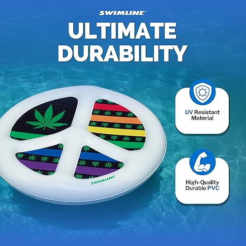 Miniatura 7 de SWIMLINE Original Large Island Pool Float Collection for 1-3 Adults & Kids  Inflatable Floating Lounger Mats  XL Size Floaties for Pool Lake Ocean