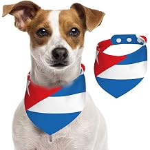 Cuban Flag Pet Double Sided Triangle Scarf Dog Dining Bib Cat Hygiene Bandana