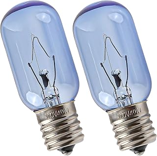 297048600 241552802 Refrigerator Light Bulb 40W T8 E17 for Frigidaire Kenmore Whirlpool KitchenAid Electrolux - Replace 241552802 AP3770086 AP3867287 AH976993 EA1149215 (Pack 2)