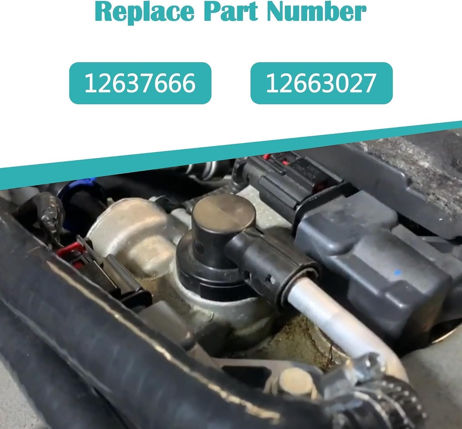 12637666 Positive Crankcase Ventilation (PCV) Valve Compatible with Cadillac ATS CTS for Chevrolet Cruze Malibu Trax for Buick Encore Regal Replaces 12663027