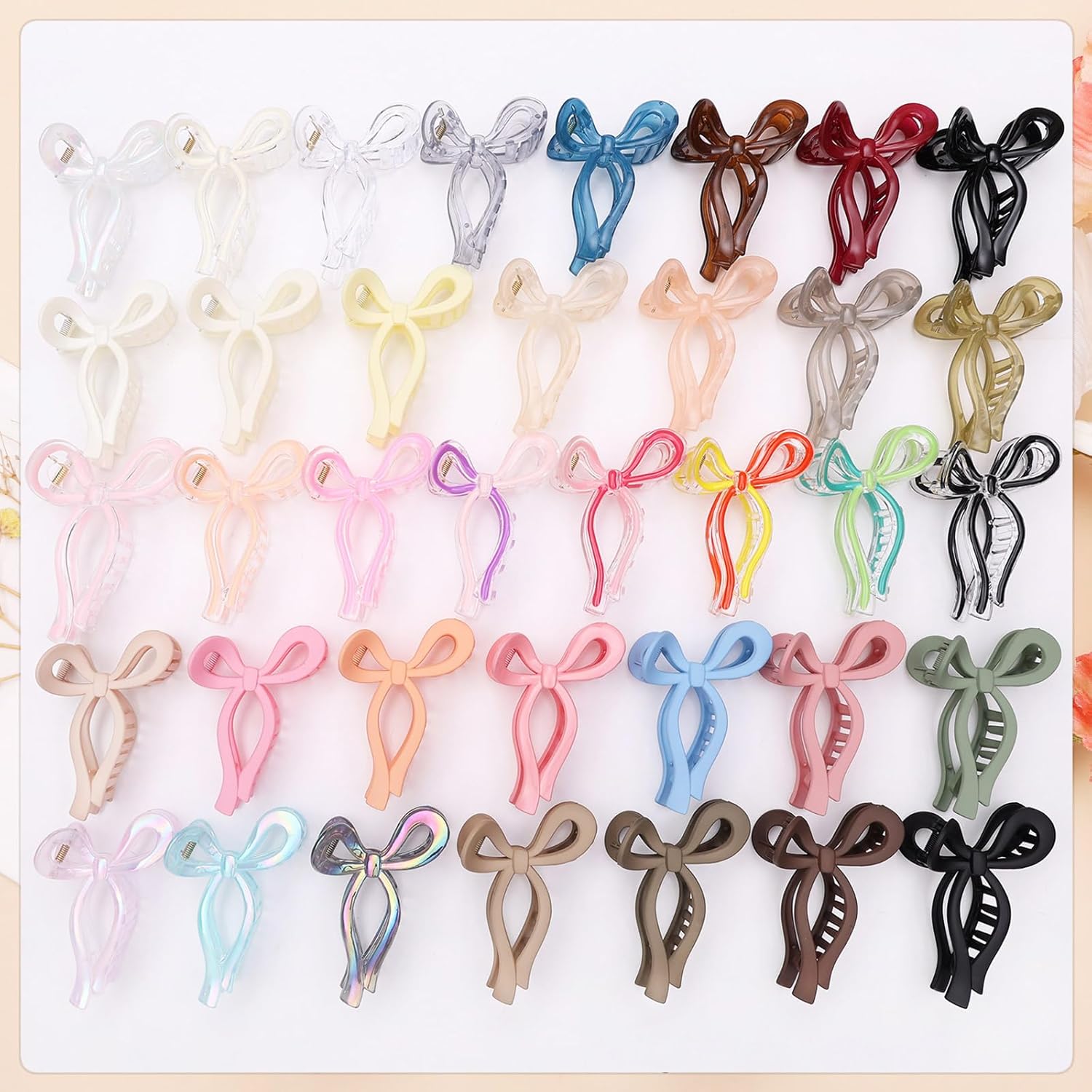 4 Pcs Bow Hair Clips Elegant Hair Claw Butterfly Hair Accessories for Girls Nonslip Butterfly Clips Hair Styling Accessories for Women - Image 6