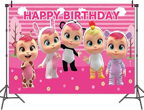 Miniatura 2 de Cry Babies Lágrimas mágicas para fotografía fondo de fotos de película de dibujos animados 5 x 3 pies para princesa niña decoración de fiesta de