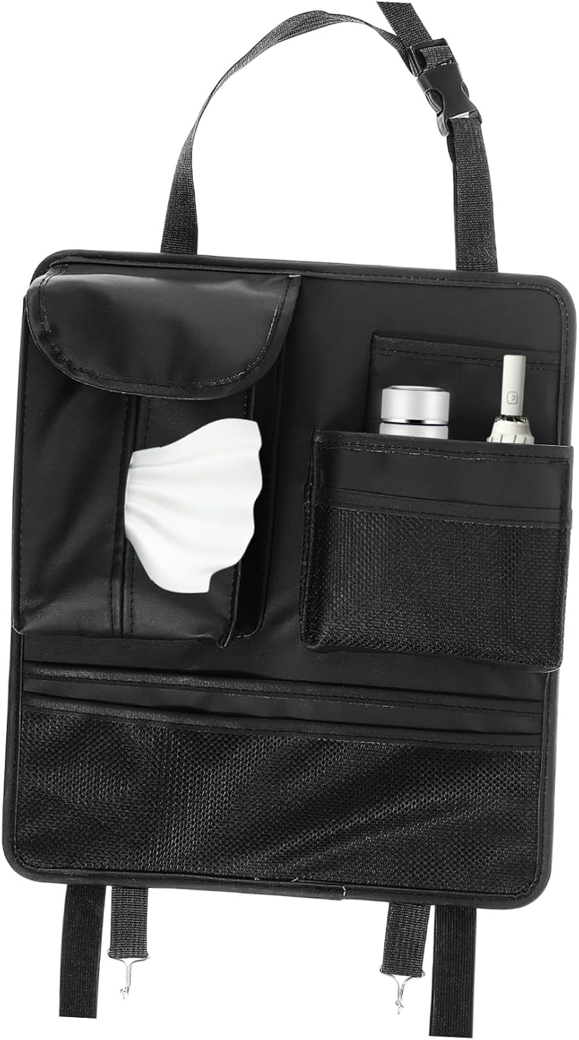 Gatuida Backseat Car Organizer Capacity Versatile Storage for Snacks and Essentials Compatible Vehicles Protects Car Seat Backs Stylish Design