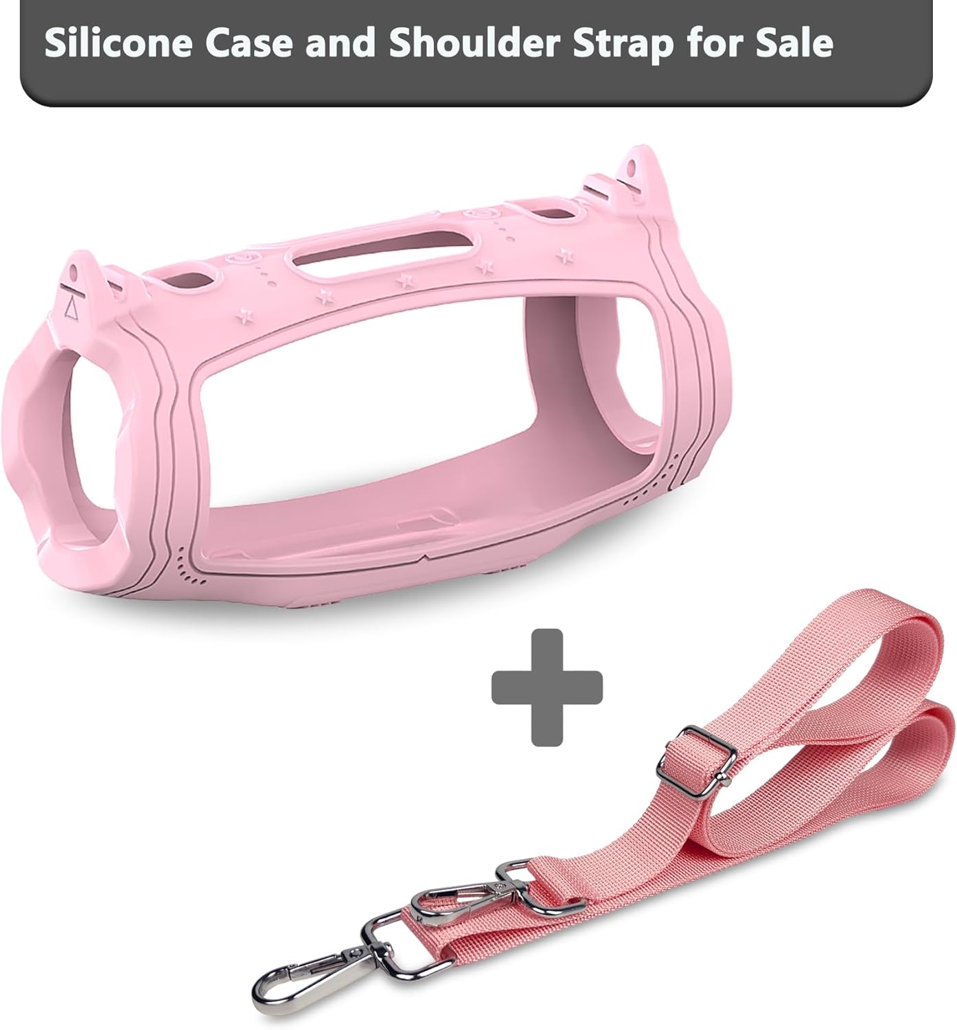 JCHPINE Silicone Case for JBL Charge 6 Portable Speaker, Protective Cover for JBL Charge 6 Pro AI Sound Speaker Accessories (Pink Case) - Image 4