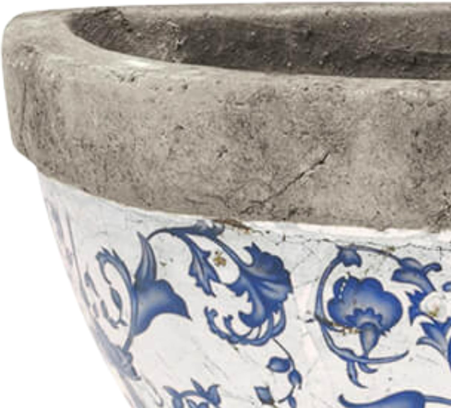 Esschert Design USA Ceramic Wall Planter-Blue/White