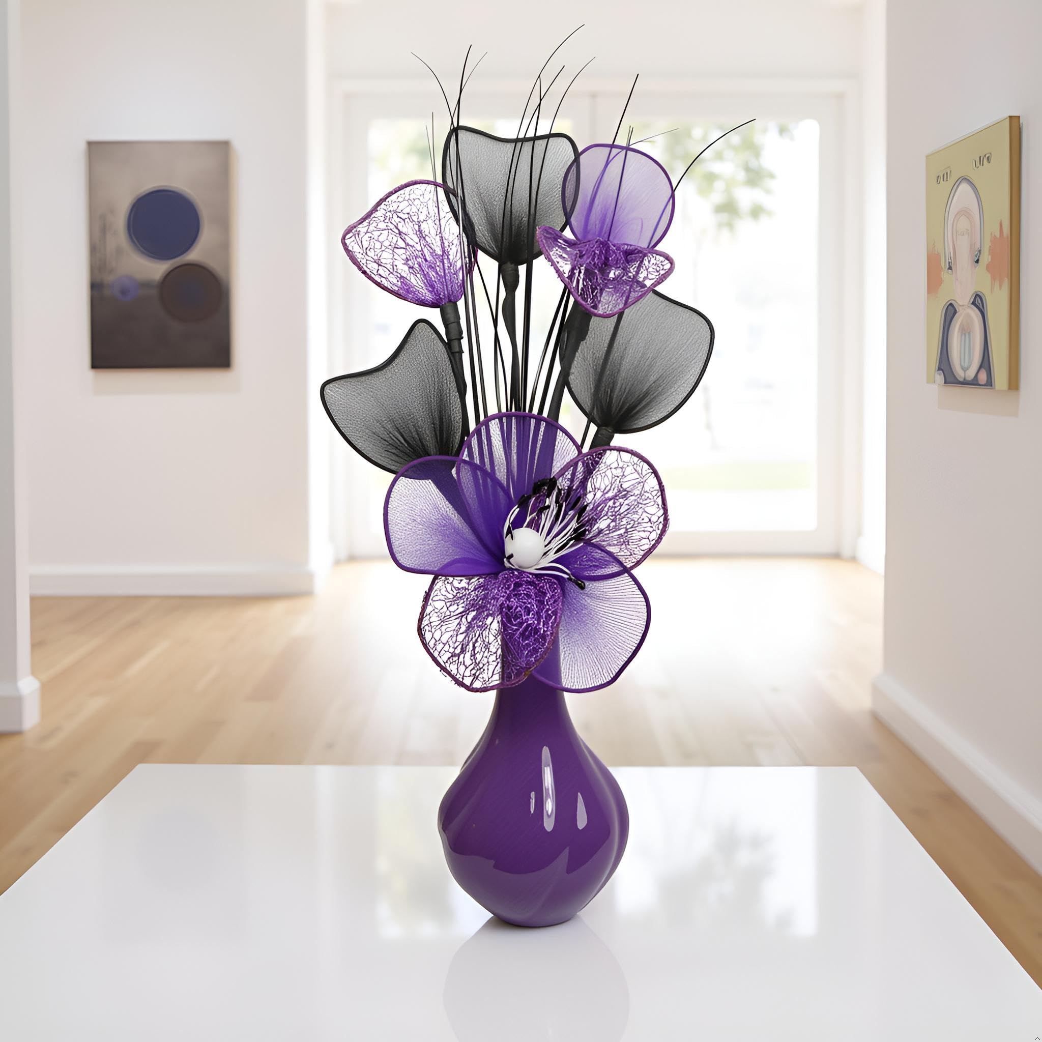 Korallen Vase Keramik Weiß - Boho Blumenvasen Für Deko & Trockenblumen