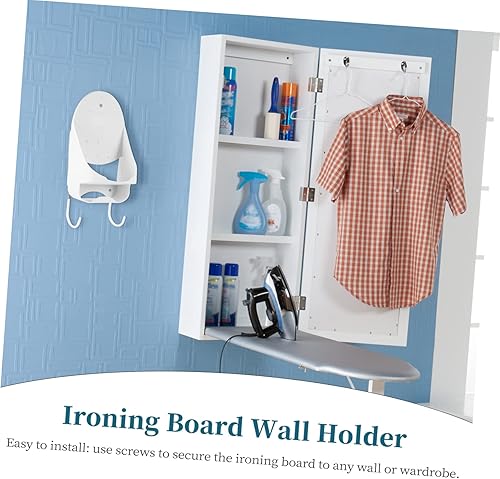Miniatura 7 de Soporte para tabla de planchar para colgar en la pared, material Pbt, resistente al calor, fácil de instalar