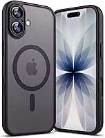 Capa para iPhone 17 Case Premium Magnetica com [Proteção de Câmera] Capinha [Ultra Slim] Translucida Fosca, Compatível com MagSafe, e Anti Impacto (Preto)