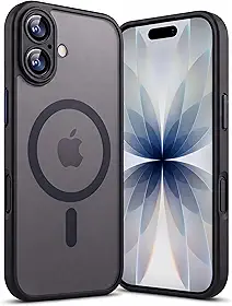 Capa para iPhone 17 Case Premium Magnetica com [Proteção de Câmera] Capinha [Ultra Slim] Translucida Fosca, Compatível com MagSafe, e Anti Impacto (Preto)
