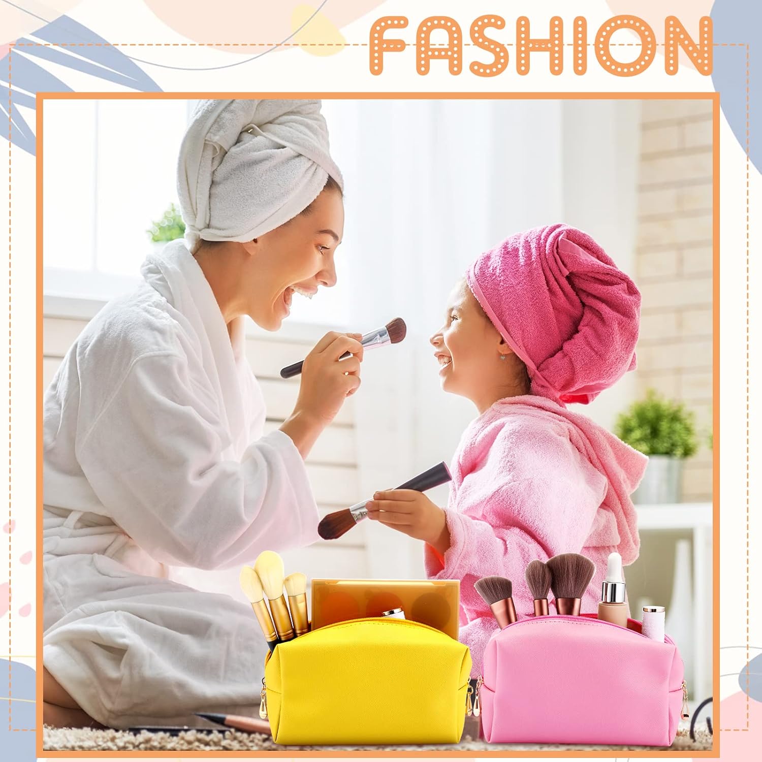 Kigeli 15 Pcs Aesthetic Makeup Bags PU Leather Cosmetic Pouches Waterproof Plain Toiletry Bags Makeup Pouches Bulk for Women Party Gift Travel Storage Organizer (Macaron) - Image 6