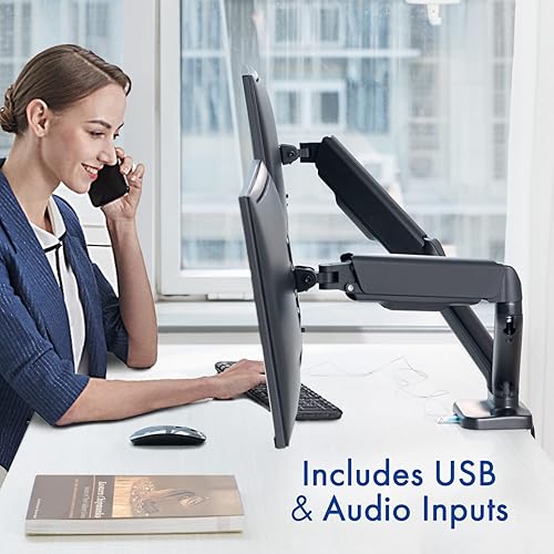 Miniatura 2 de Brazos de monitor LCD de doble resorte con puertos USB y multimedia para ASUS TUF Gaming VG279QM Monitor HDR de 27", 1080P Full HD (1920 x 1080),