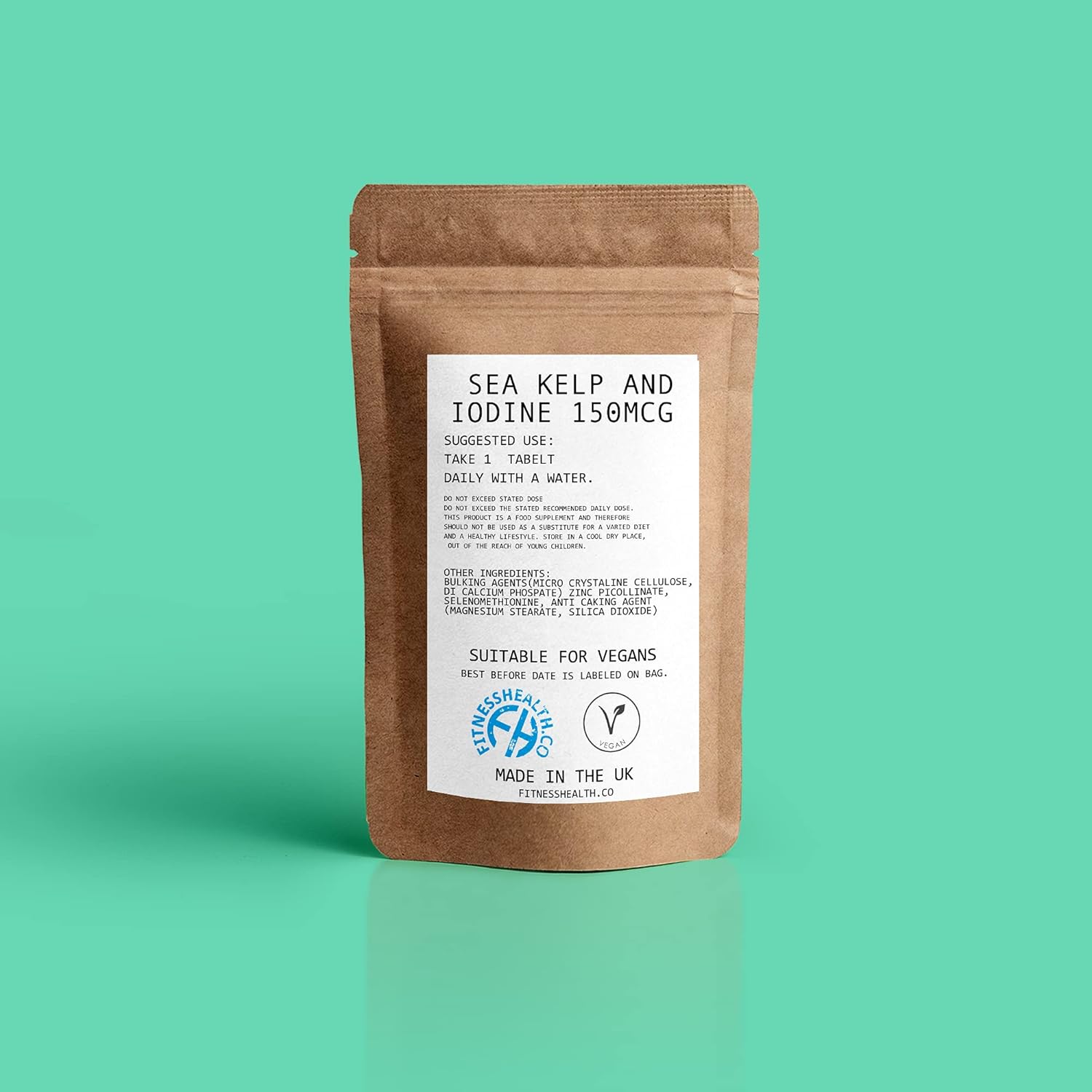 Sea Kelp and Potassium Iodine Complex 150mcg Iodine 60 Tablets