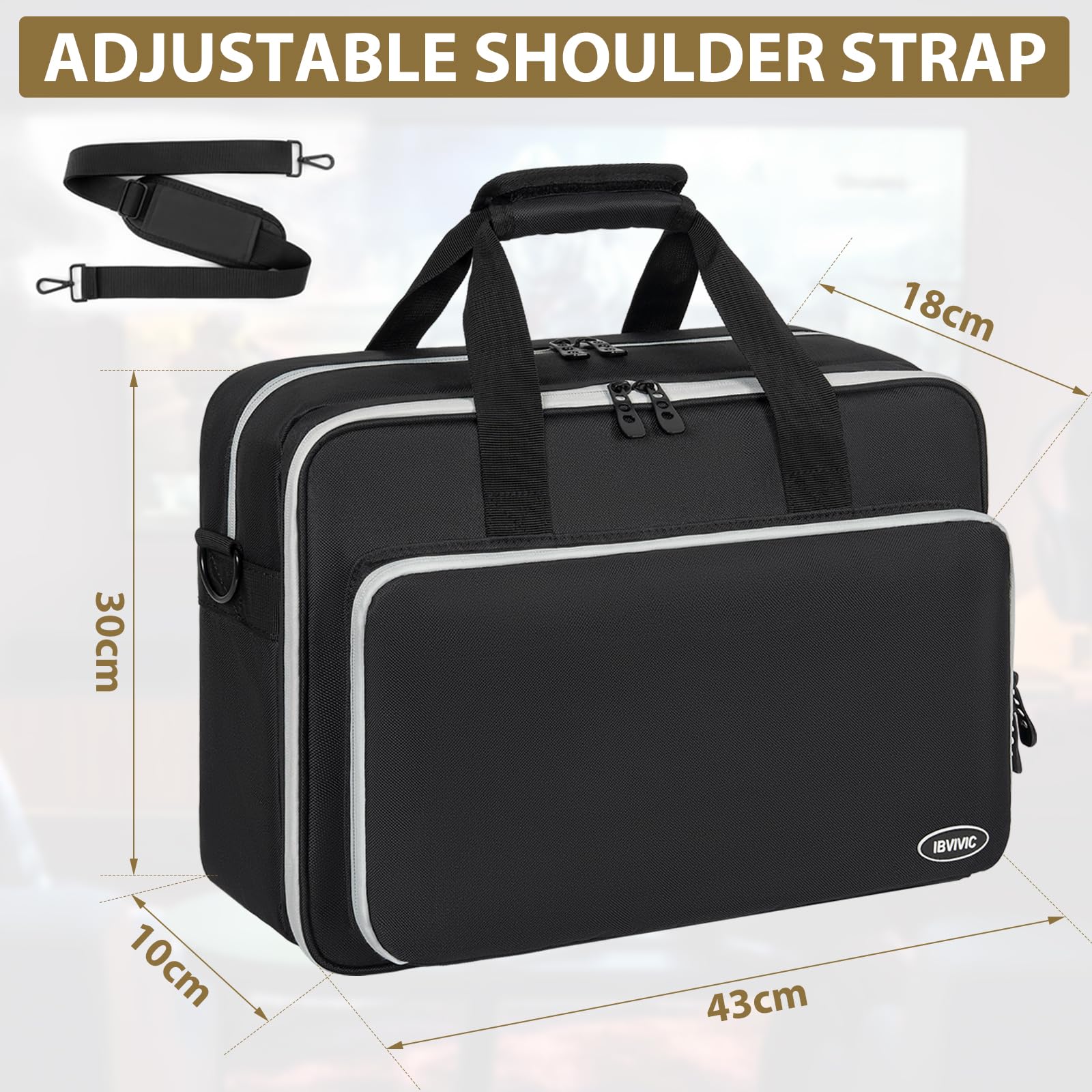 OUUTMEE Tasche für PlayStation 4/5, Tragetasche für unterwegs, Umhängetasche kompatibel mit PlayStation 5, Schützende Aufbewahrungstasche für Konsolen-Disc/Digital Edition, Spielkarten, HDMI