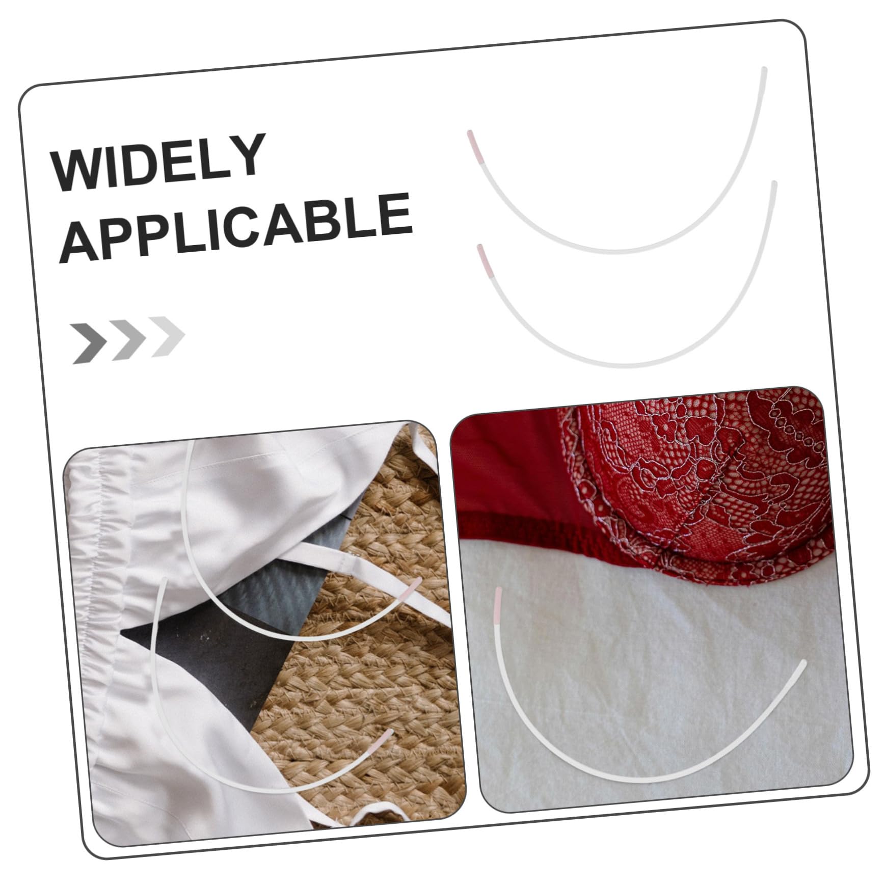 HAPINARY Replacement Wire for Bras 10 Pairs Bra Underwire Kit Heavy Gauge Sturdy Wire Women's Bra Parts