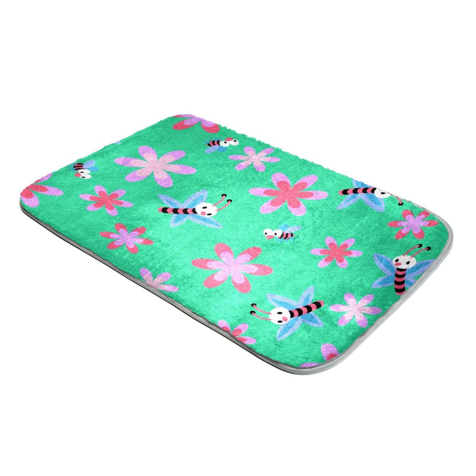Tapis à poils longs ultra doux fausse fourrure chambre bébé motif papillons