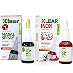 Xlear Natural Xylitol Nasal Spray, Regular and Max Bundle, Stronger, Fast Acting Formula with Capsicum, 1.5 fl oz (Pack of 2)